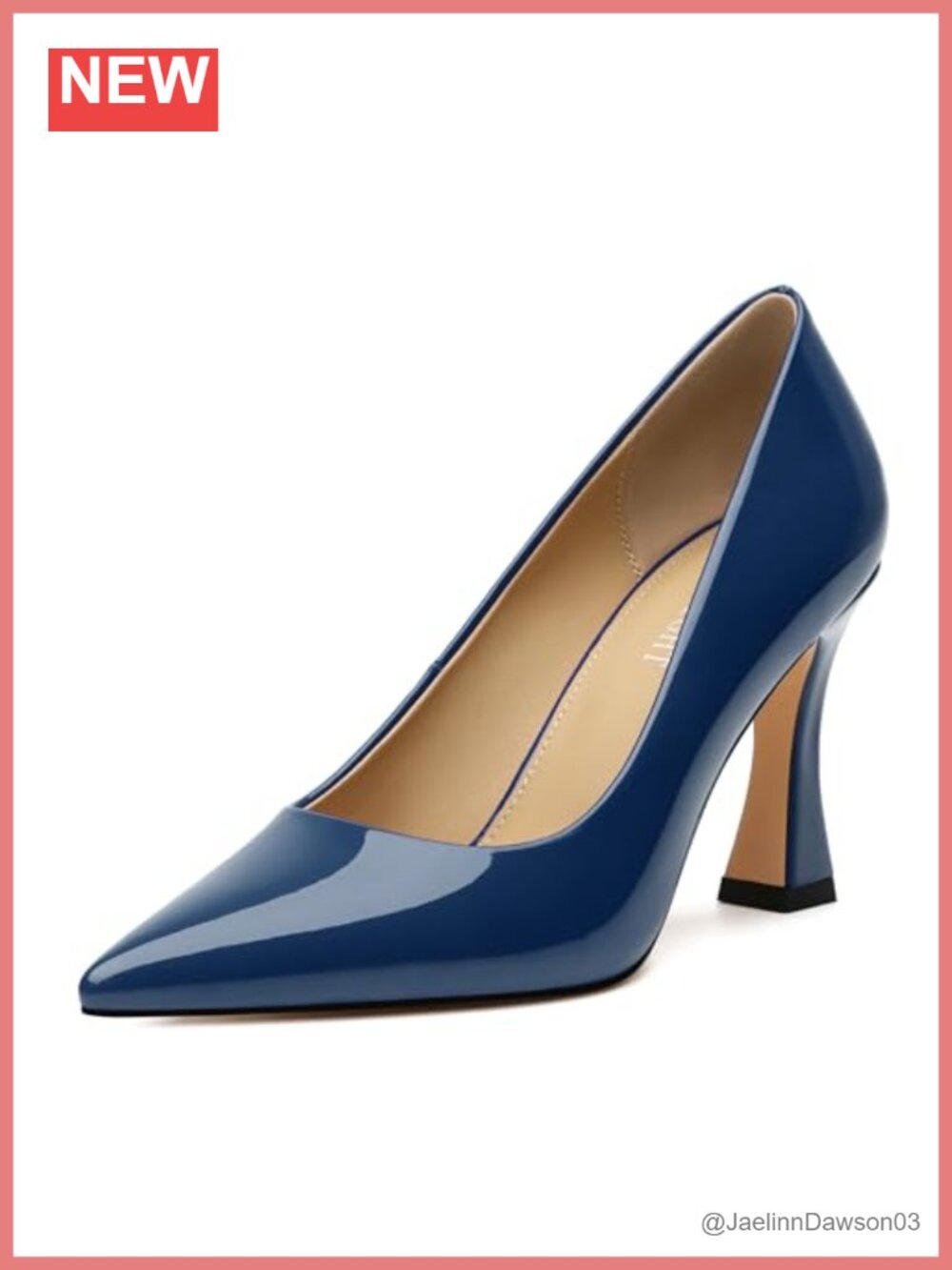 Women's Pointed Toe Patent Leather Stiletto Heels 3 Inch Slip On Pumps